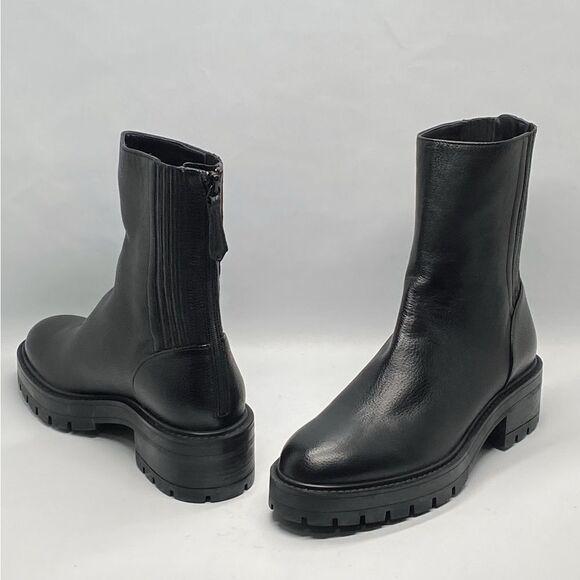 Aquazzura Saint Honroe Leather Combat Booties size 36.5 - Picture 9 of 12